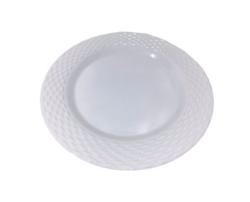 Imagen de PLATO BIG HOME DE MELAMINA BLANCO REDONDO PLANO #BG-16610-101WH7 1 UND