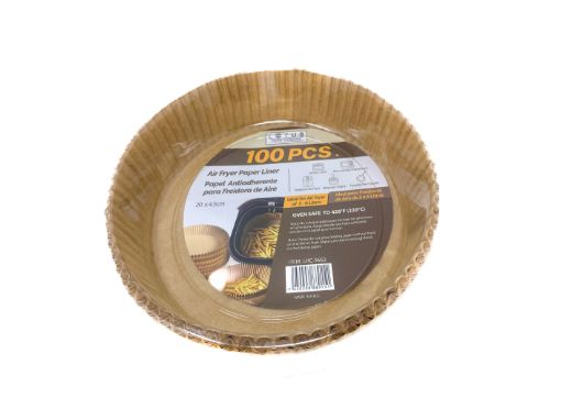 Imagen de SET DE MOLDES LOTUS PARA AIR FRYER  DE PAPEL REDONDO 100 PIEZAS #LHC-9662 1 UND