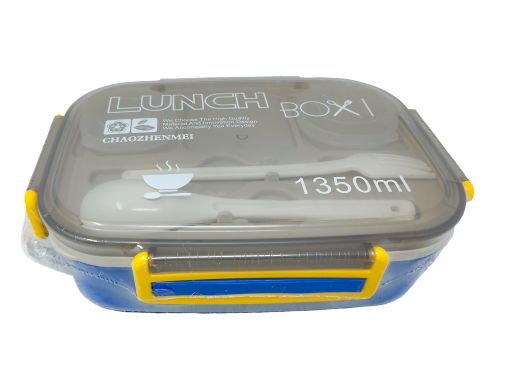 Imagen de RECIPIENTE ACENOX PARA ALIMENTOS DE PLÁSTICO CON CUBIERTOS 1350 ML #100-8516 1 UND