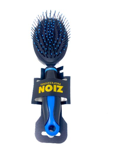 Imagen de CEPILLO ZION PROFESSIONAL PARA CABELLO NEGRO CON CELESTE #ZN-565 1.00 UND