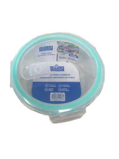 Imagen de RECIPIENTE LOTUS PARA ALIMENTOS DE VIDRIO REDONDO 620 ML #LHC-7578 1 UND