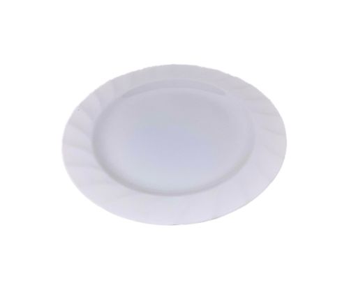 Imagen de PLATO BIG HOME DE MELAMINA BLANCO REDONDO PLANO #BG-2210-10WH15 1 UND
