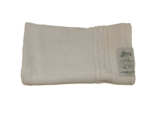 Imagen de ALFOMBRA LUXURY  PARA BAÑO BLANCO 50X75 CM #LUX-040-WH 1 UND