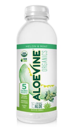 Imagen de BEBIDA ALOE VINE CON ALOE ORGÁNICO SABOR MELÓN & MENTA 500 ML
