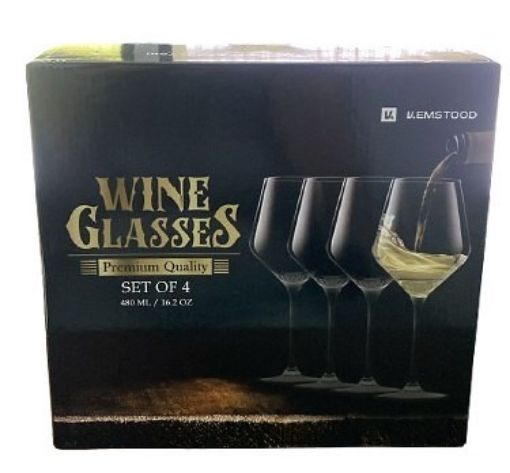 Imagen de SET DE COPAS KEMSTOOD PARA VINO 4 UND 480 ML