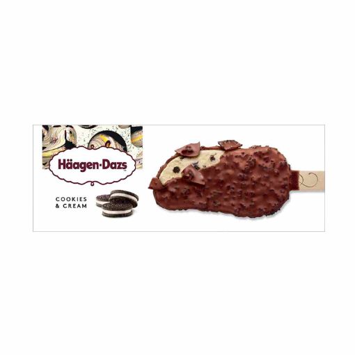 Imagen de PALETA DE HELADO HAAGEN DAZS COOKIES & CREAM 70.00 G