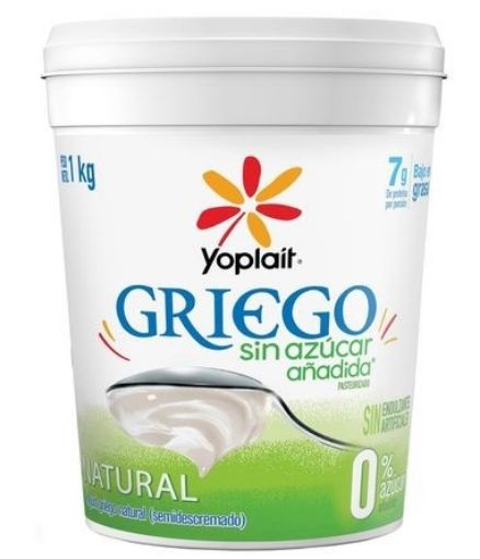 Imagen de YOGURT YOPLAIT GRIEGO NATURAL SIN AZÚCAR AÑADIDA 1000.00 G