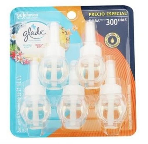 Imagen de REPUESTO AROMATIZANTE GLADE HAWAIIAN BREEZE Y PARAISO AZUL 5 UND 105.00 ML