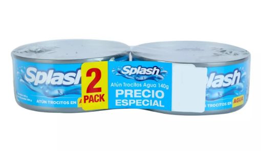 Imagen de ATÚN SPLASH TROCITOS EN AGUA 140 G 2 UND 
