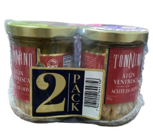 Imagen de FILETES TONNINO DE ATÚN VENTRESCA EN ACEITE DE OLIVA 180 G 2 UND 