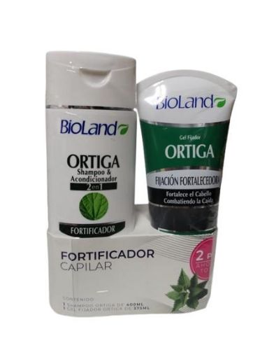 Imagen de OFERTA BIOLAND -SHAMPOO Y ACONDICIONADOR ORTIGA 400 ML+GEL FIJADOR ORTIGA 375 ML 
