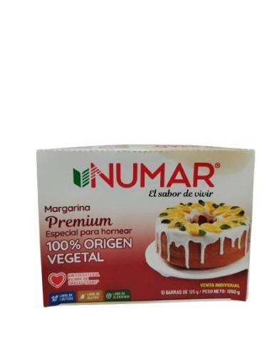 Imagen de MARGARINA NUMAR PREMIUM 10 UND 125 G