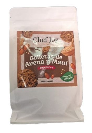 Imagen de GALLETAS CHEF JOY DE AVENA Y MANÍ SIN AZÚCAR 200.00 G