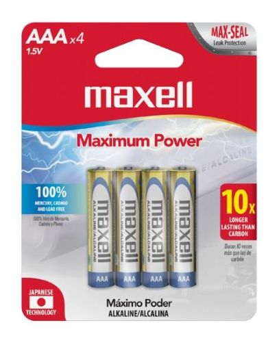 Imagen de BATERIA MAXELL ALKALINA AAA 4.00 UND
