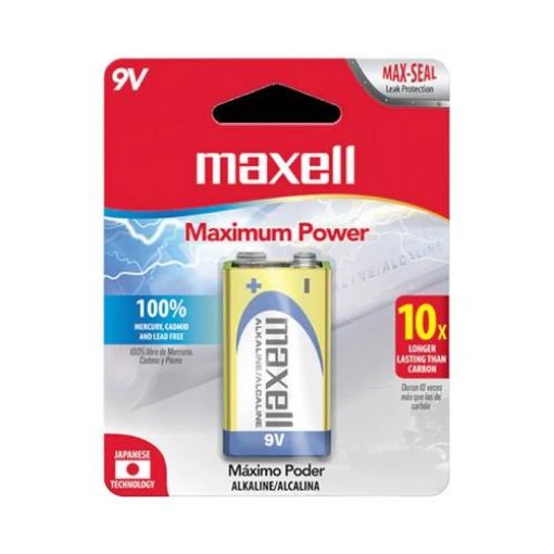 Imagen de BATERIA MAXELL ALKALINA 9V 1.00 UND