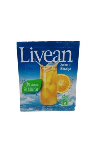 Imagen de BEBIDA LIVEAN EN POLVO 0 AZÚCAR SABOR NARANJA 7.00 G