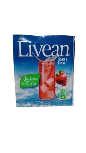 Imagen de BEBIDA LIVEAN EN POLVO 0 AZÚCAR SABOR FRESA 7.00 G