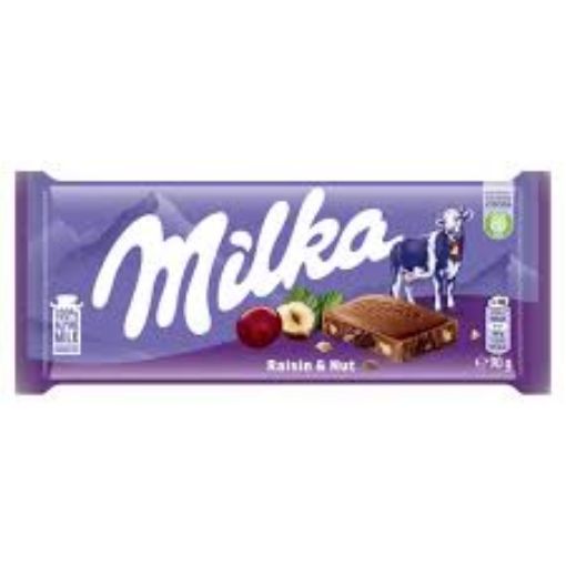 Imagen de CHOCOLATE MILKA PASAS Y NUECES 90.00 G