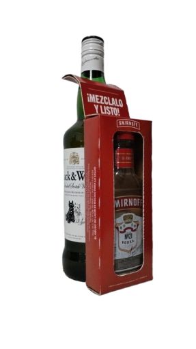 Imagen de OFERTA WHISKY BLACK & WHITE 700ML + VODKA SMIRNOFF 900.00 ML