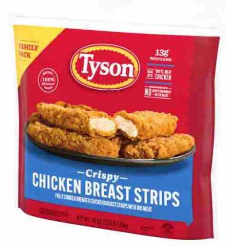 Imagen de STRIPS TYSON DE PECHUGA  DE POLLO EMPANIZADOS 1130.00 G