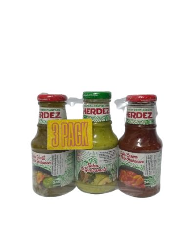 Imagen de OFERTA ESPECIAL HERDEZ SALSAS TAQUERAS GUACAMOLE, VERDE, CASERA 3 X 240 G 