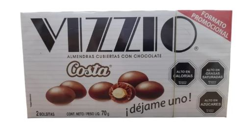 Imagen de CHOCOLATE COSTA VIZZIO ALMENDRAS CUBIERTAS CON CHOCOLATE  70 G