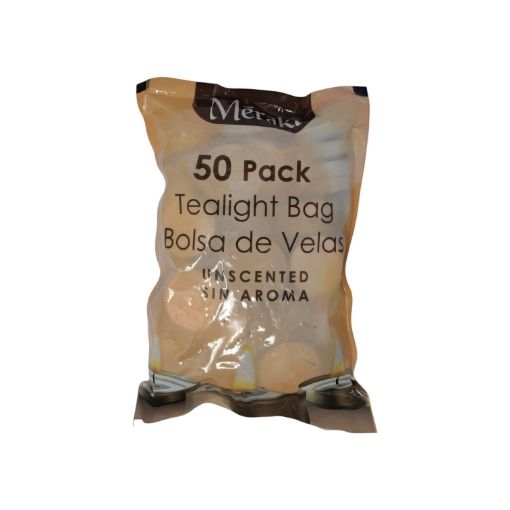 Imagen de BOLSA DE VELAS MERAKI SIN AROMA 50 UND MRK-TC-50P 1 UND