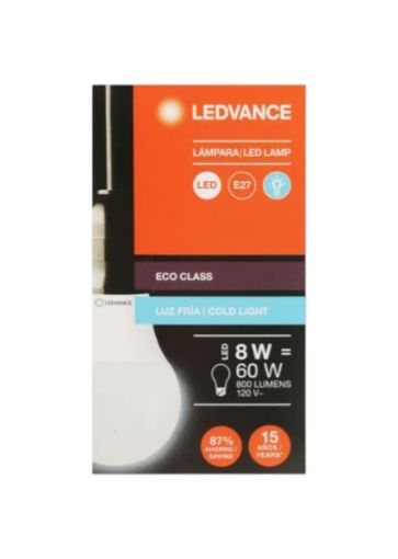Imagen de BOMBILLO LEDVANCE LED 8 W LUZ FRÍA 1.00 UND