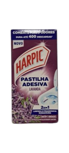 Imagen de PASTILLA ADHESIVA HARPIC LAVANDA LIMPIEZA Y FRAGANCIA 3 UND 