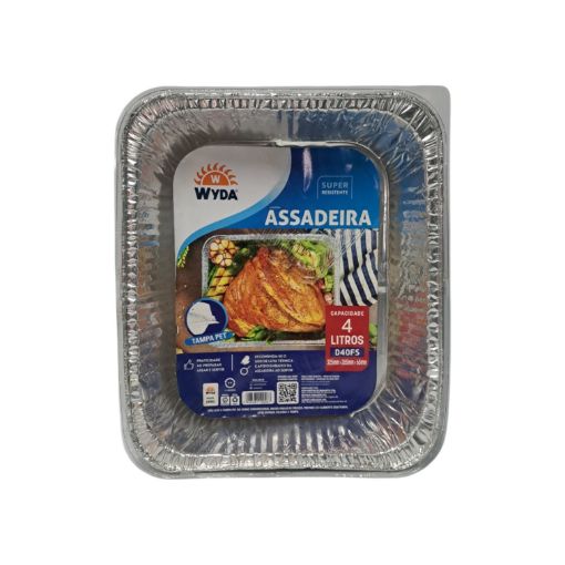 Imagen de BANDEJA DE ALUMINIO WYDA 4000 ML CON TAPA 1 UND