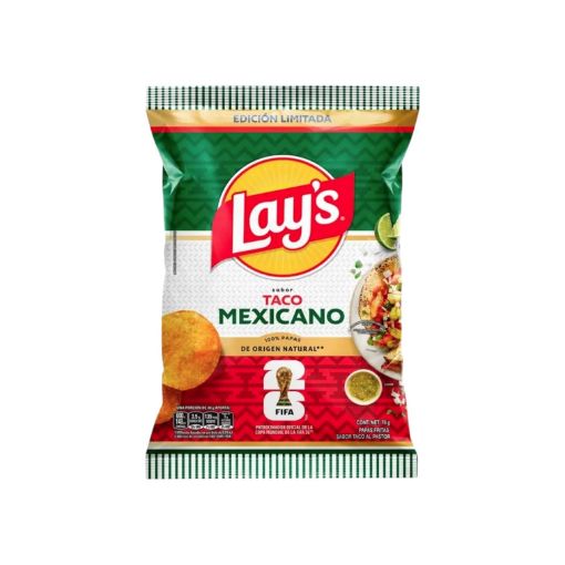 Imagen de PAPAS TOSTADAS LAYS TACO MEXICANO EDICIÓN LIMITADA 76.00 G