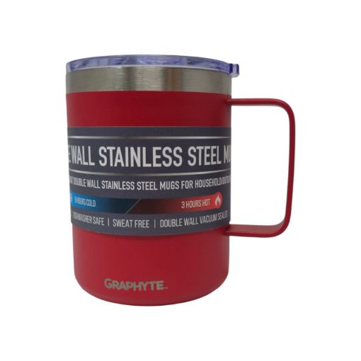Imagen de TAZA TÉRMICA GRAPHYTE ROJA DE ACERO INOXIDABLE 12 OZ #707-GR12OZ-RED 1 UND