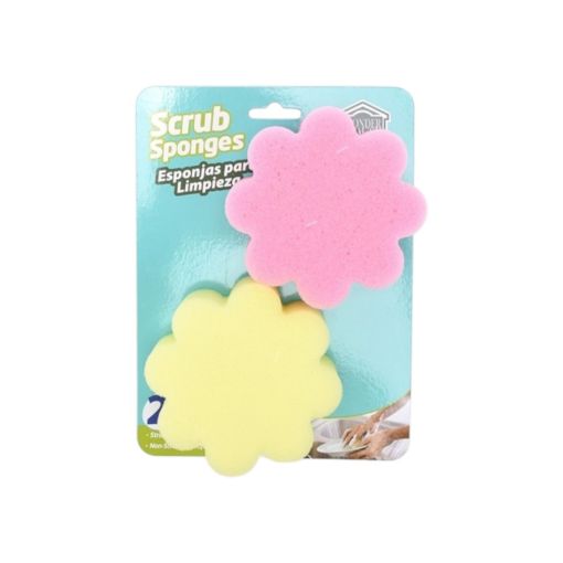 Imagen de ESPONJA  PARA LIMPIEZA WONDER HOUSE 2 PZAS 11.5 X 11.5 X 3 CM #733-03003 